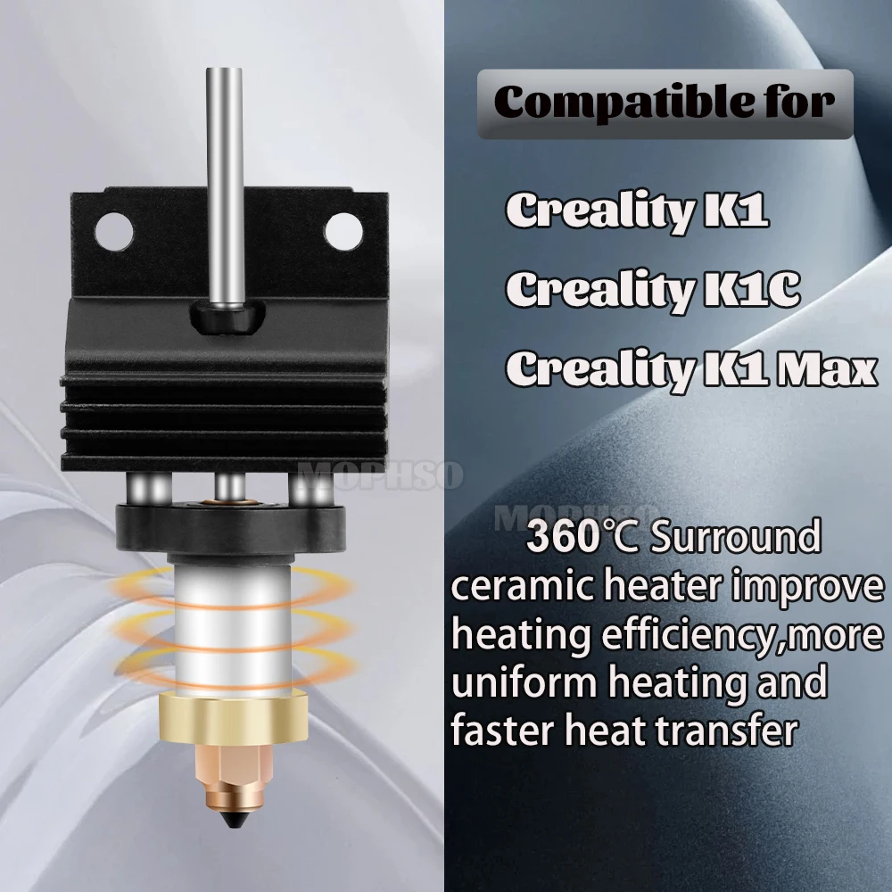 Ceramic Hotend Kit with Quick Swap Nozzle - All-Metal Integrated Extruder Replacement