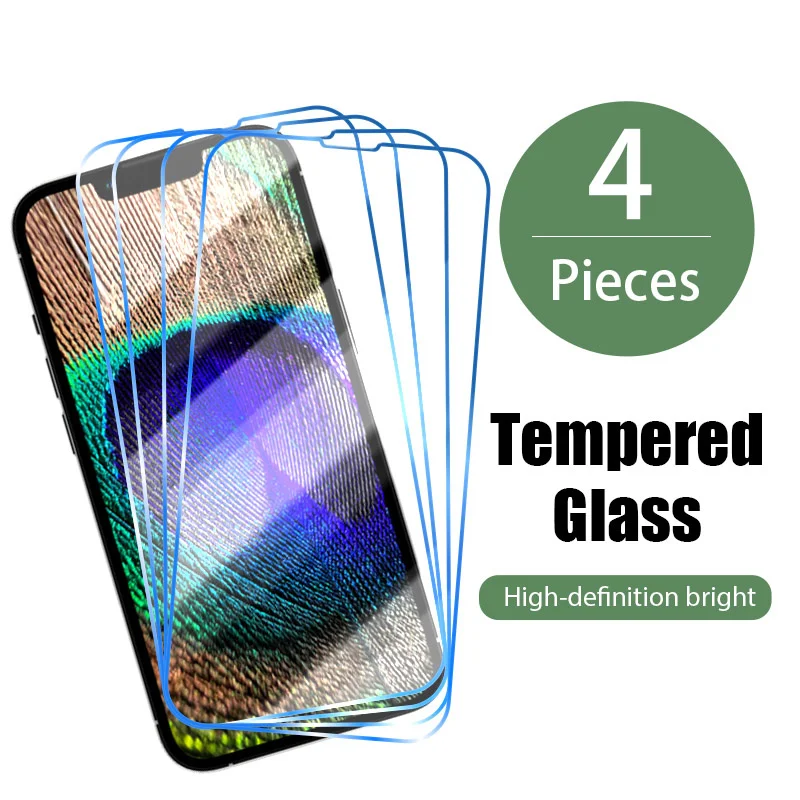 

Защитная пленка для IPhone XR 13 12 Mini 7 8 6S Plus SE 2020 X, 4 шт.