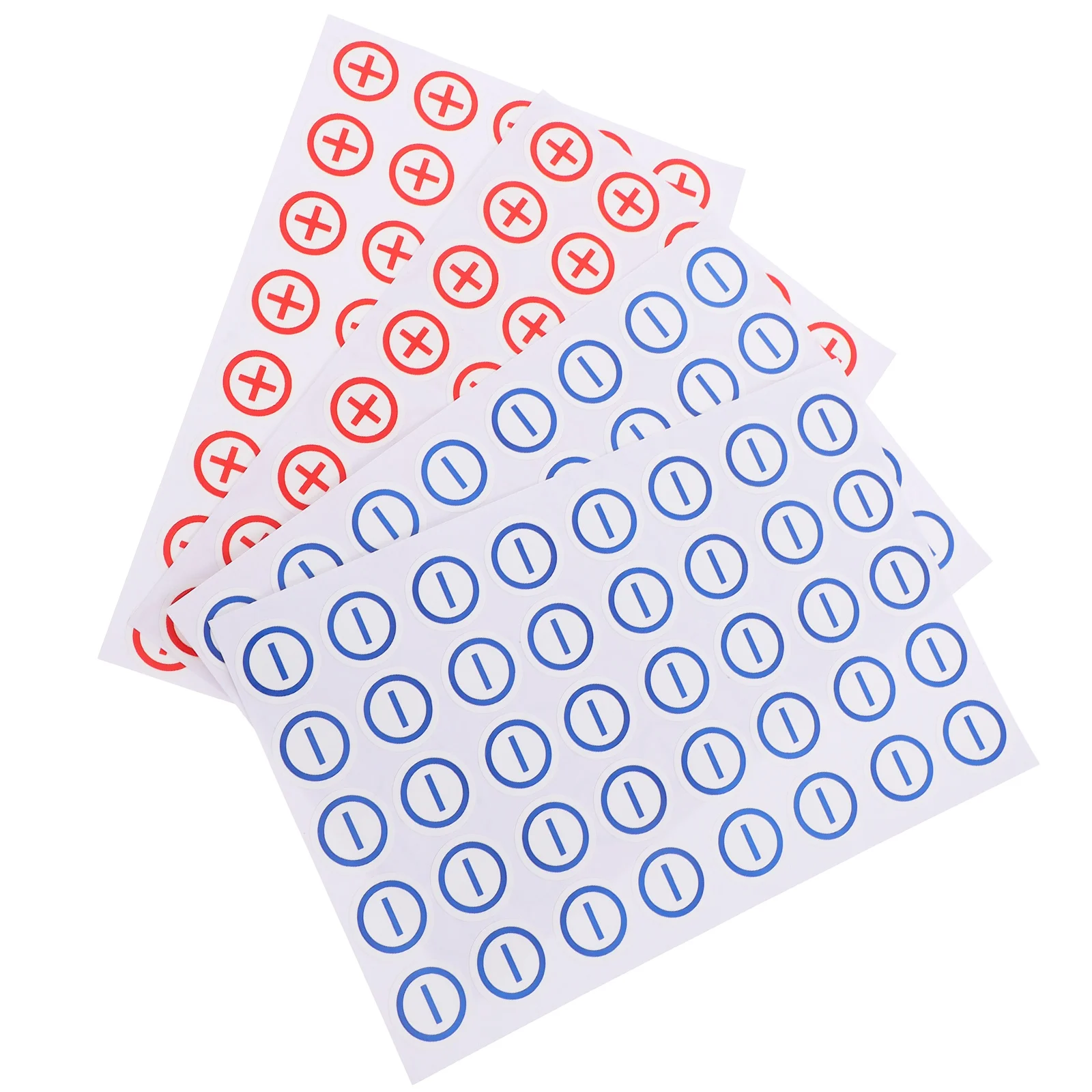 4 Sheets Polarity Labels Electrical Machines Safety Stickers Warning Signs Roadway Traffic Signal Strong Adhesive Round Markings