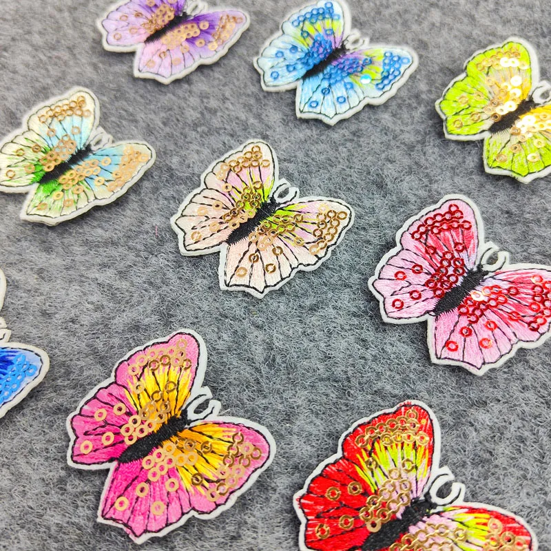 

Women's cartoon butterfly embroidery patch DIY ironing and sewing fabric patch clothing, luggage, headgear accessories