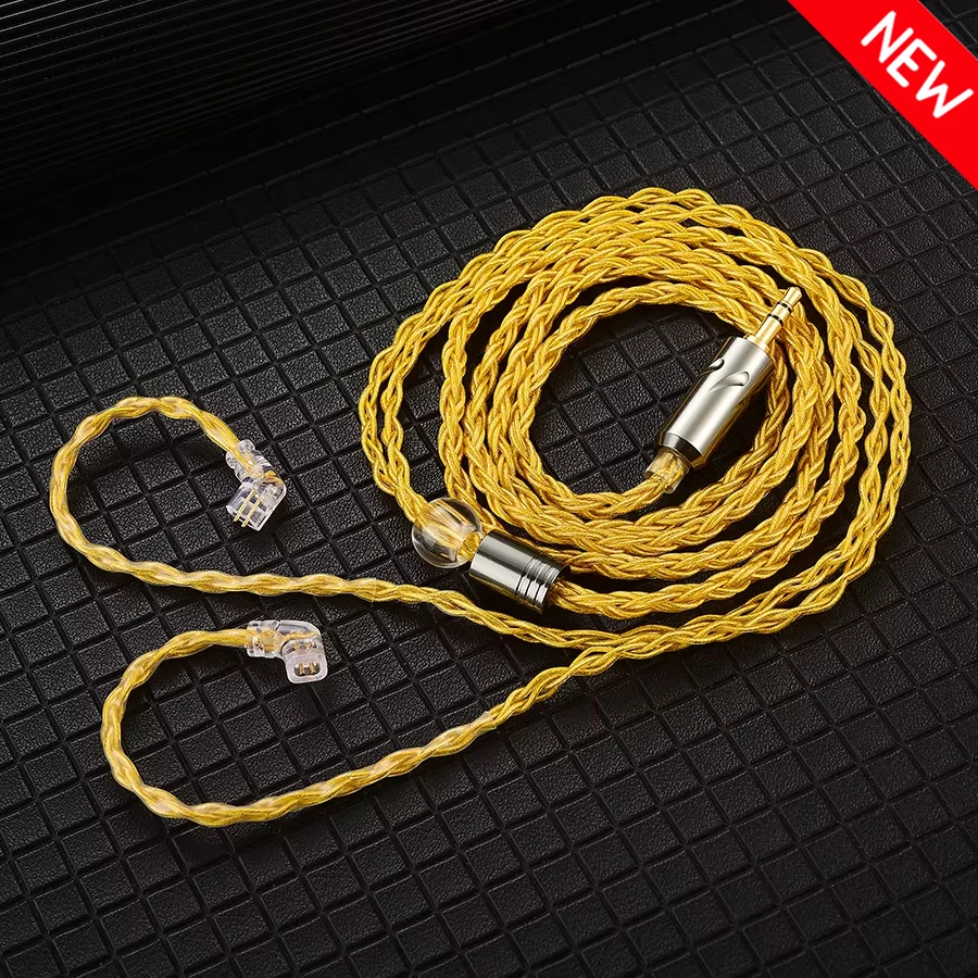 Enhanced Silver Plated Hi-Fi Earphone Update Cable with 2Pin Connector