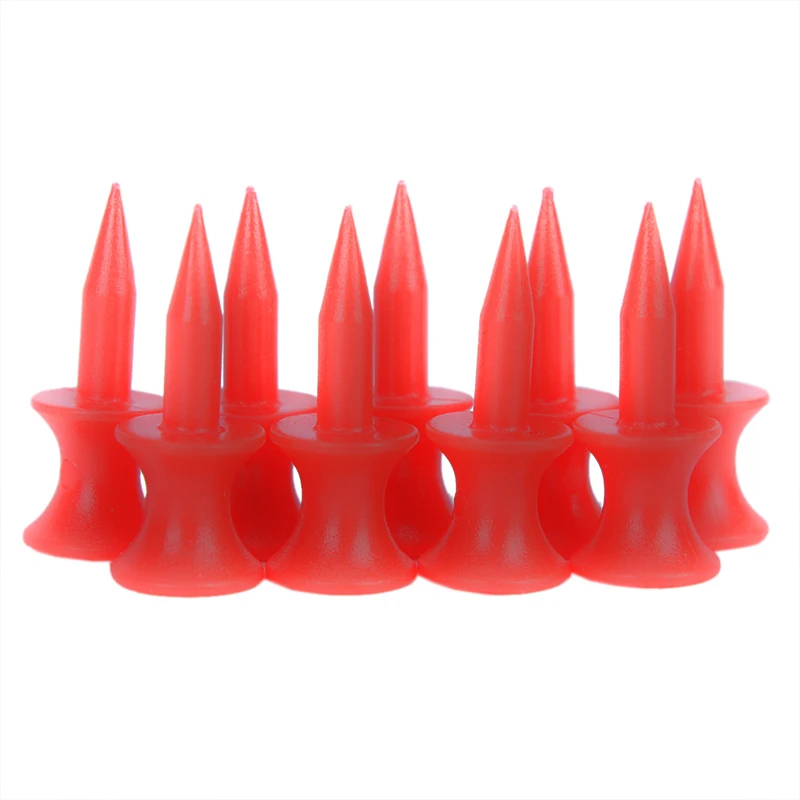 50 Pcs Red Golf Tee Sport Double-deck Golf Ball Tees 31MM