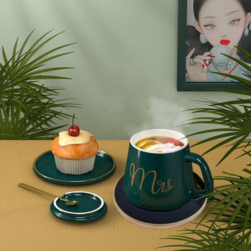 미니 휴대용 USB 컵 워머, 3 기어 커피 머그잔 가열 코스터, 스마트 온도 조절 핫 플레이트, 밀크 티 물 가열 패드 히터