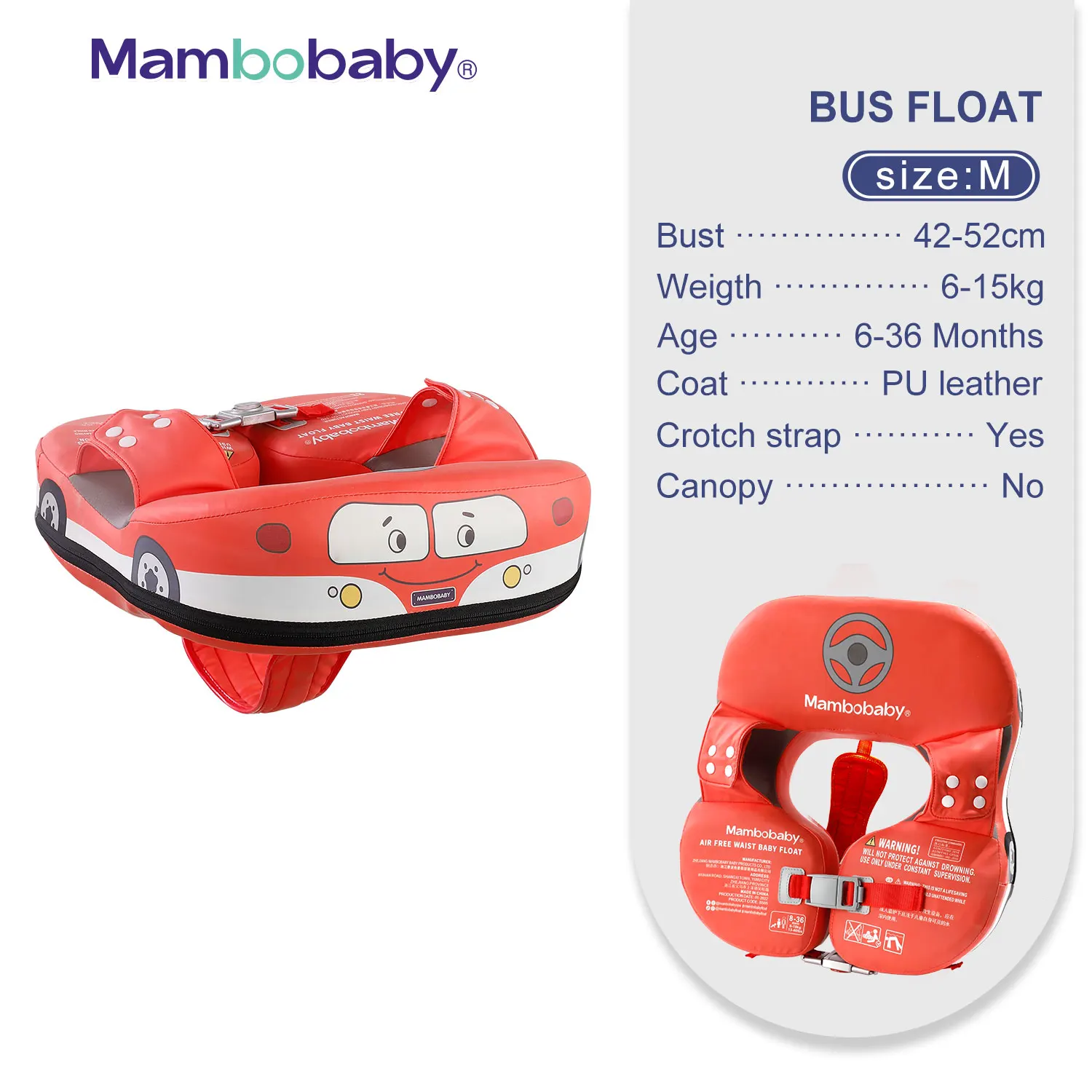 Non-Inflatable Baby Float with Canopy 17
