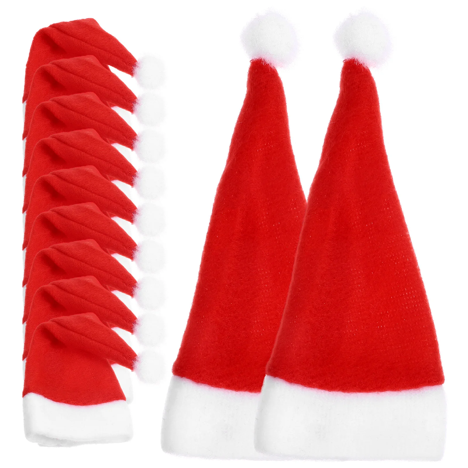 

15pcs Mini Santa Hats Christmas Cutlery Holders Candy Cover Hat Cup Bottles Cover