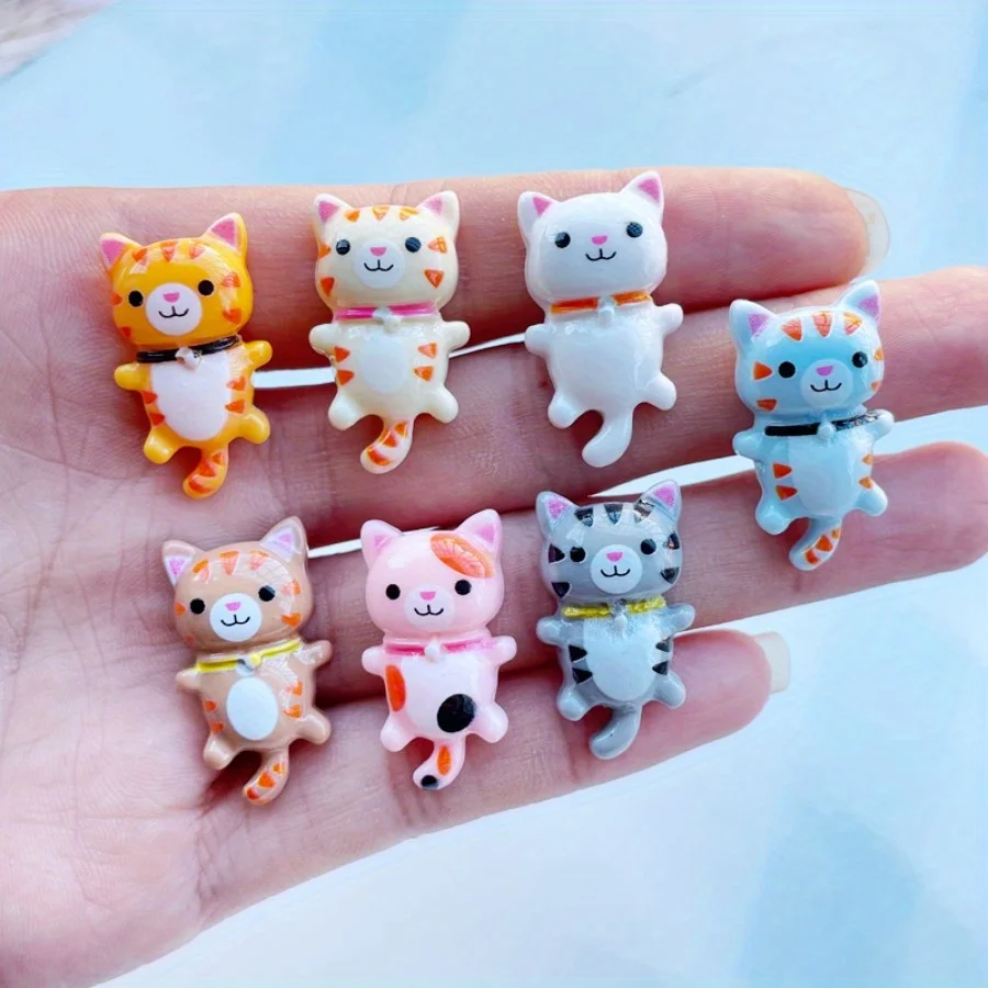 Adorable Resin Cat Charms - DIY Crafting Accessories for Phone Case Decoration