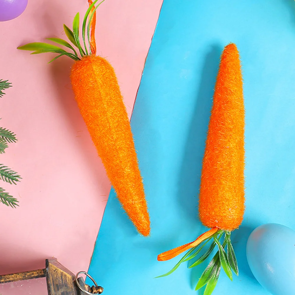 

Easter Simulation Carrots Pendant Artificial Mini Foam Vegetables Ornament Easter Hanging Decoration