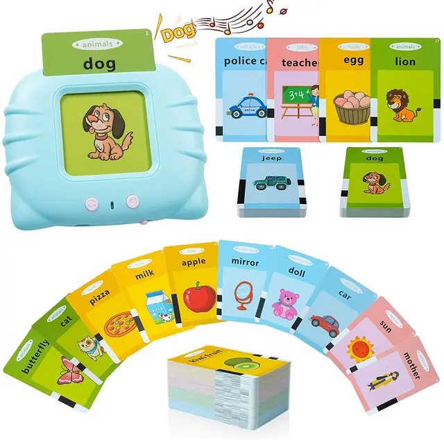 Flash Cards English Learning For Toddlers Speech Therapy Autism Toys Early Intelligent Education Audio Card Reading Learning 1