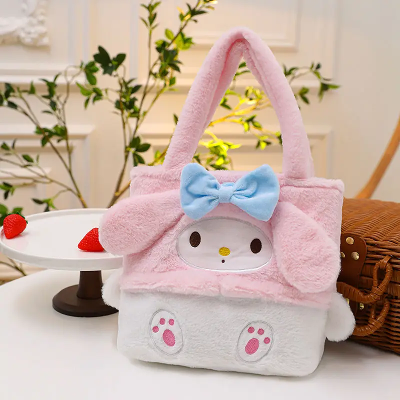 

Sanrio Anime Figure Kuromi My Melody Handbag Cute Cartoon Breaking News Portable Girl The New Gift for Girlfriend High End Gift