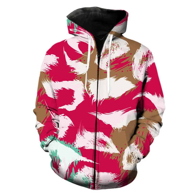 thumbnail image 1 of Suéteres con cremallera y estampado de leopardo en 3D para hombres y niños, sudaderas con gráficos de piel de animal estilo Harajuku, sudaderas casuales holgadas con capucha para la calle, 1 of 5