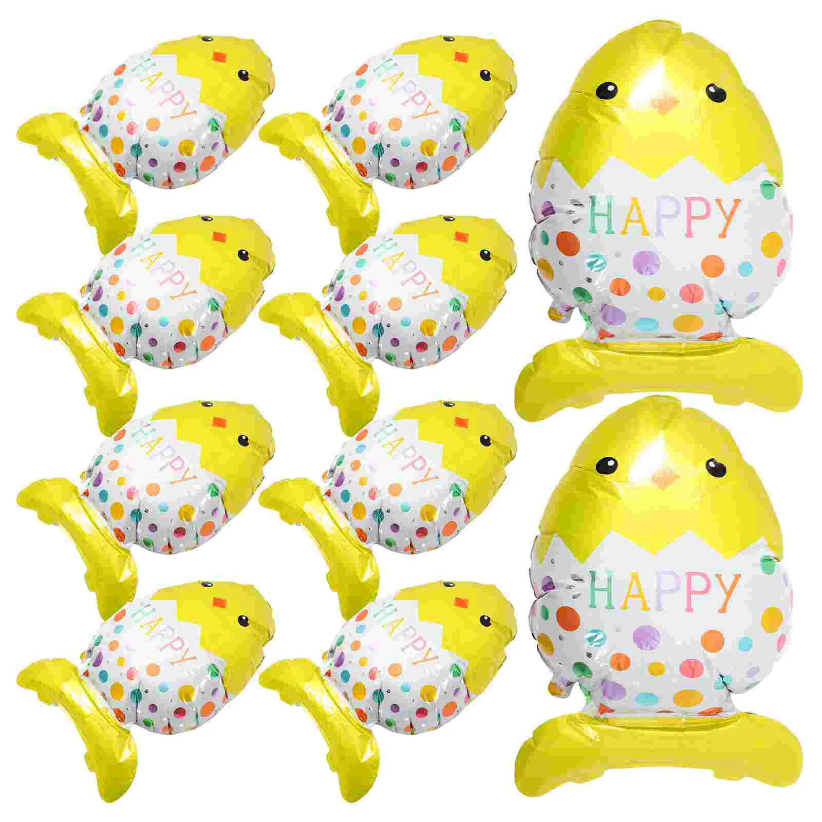 

10 Pcs Easter Egg Aluminum Film Balloon Balloons Inflatable Balls Decorative Scene Decoration Foil Lovely Party Ornaments
