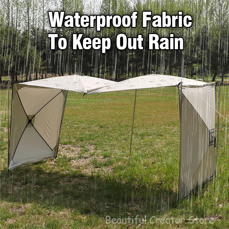 4.8M Folding Windproof Camping Windscreen for Picnic BBQ Beach Fenced