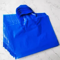50pcs 45x55cm Thick Colorful Plastic Handbag Gift Bag Handle Bag Rectangular Shopping Clothing Shoes Package 2