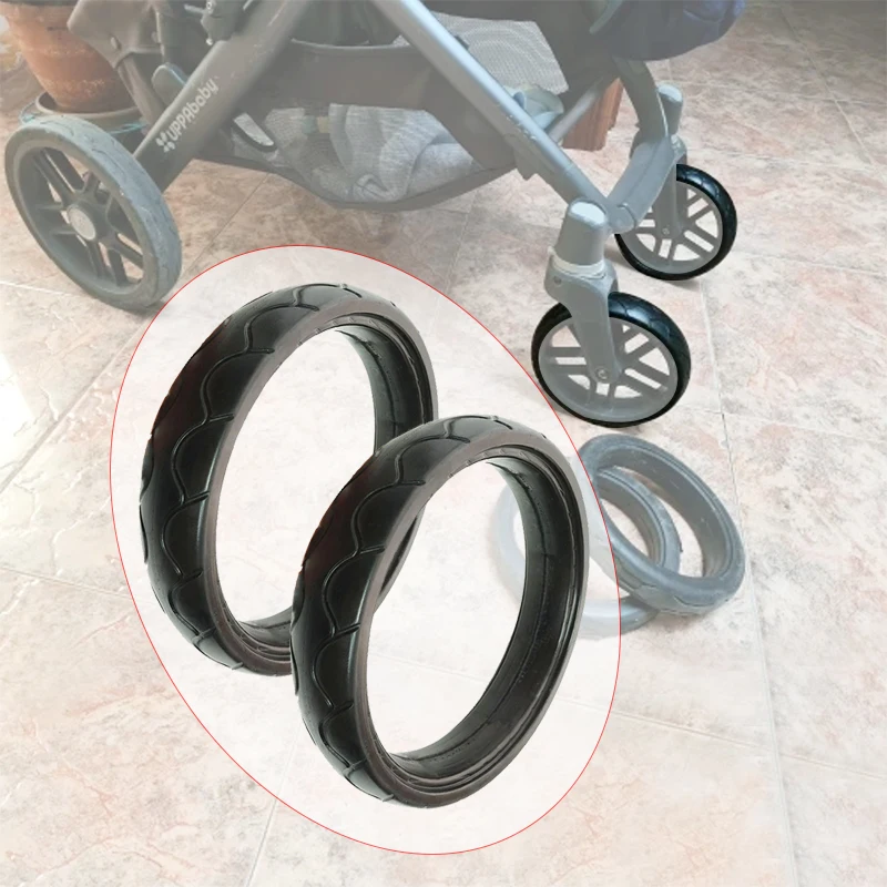 BuggyWheelTireForUppababyVistaPushchairFrontWheelPUTubeless