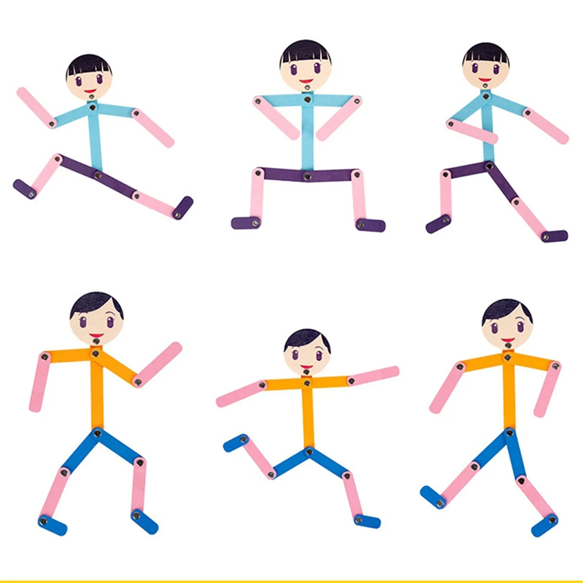 M15KSport Wooden Man Material DIY Puzzle Toys Educational Game Early Learning Toy for Children Fine Motor Training Boy