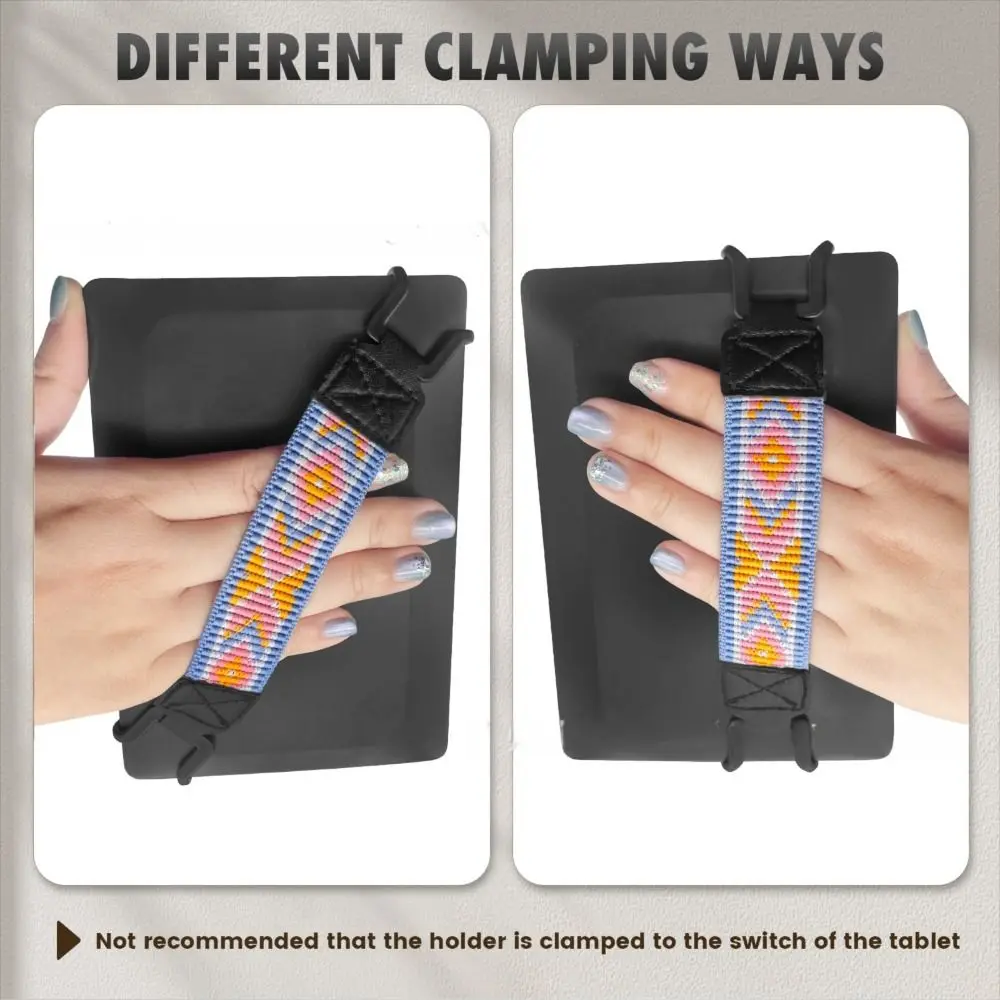 PU Leather 6-8" eReader Secure Hand Strap Versatile High Elastic Tablet Finger Grip Holder for Kindle/Kobo/Voyaga/Lenovo