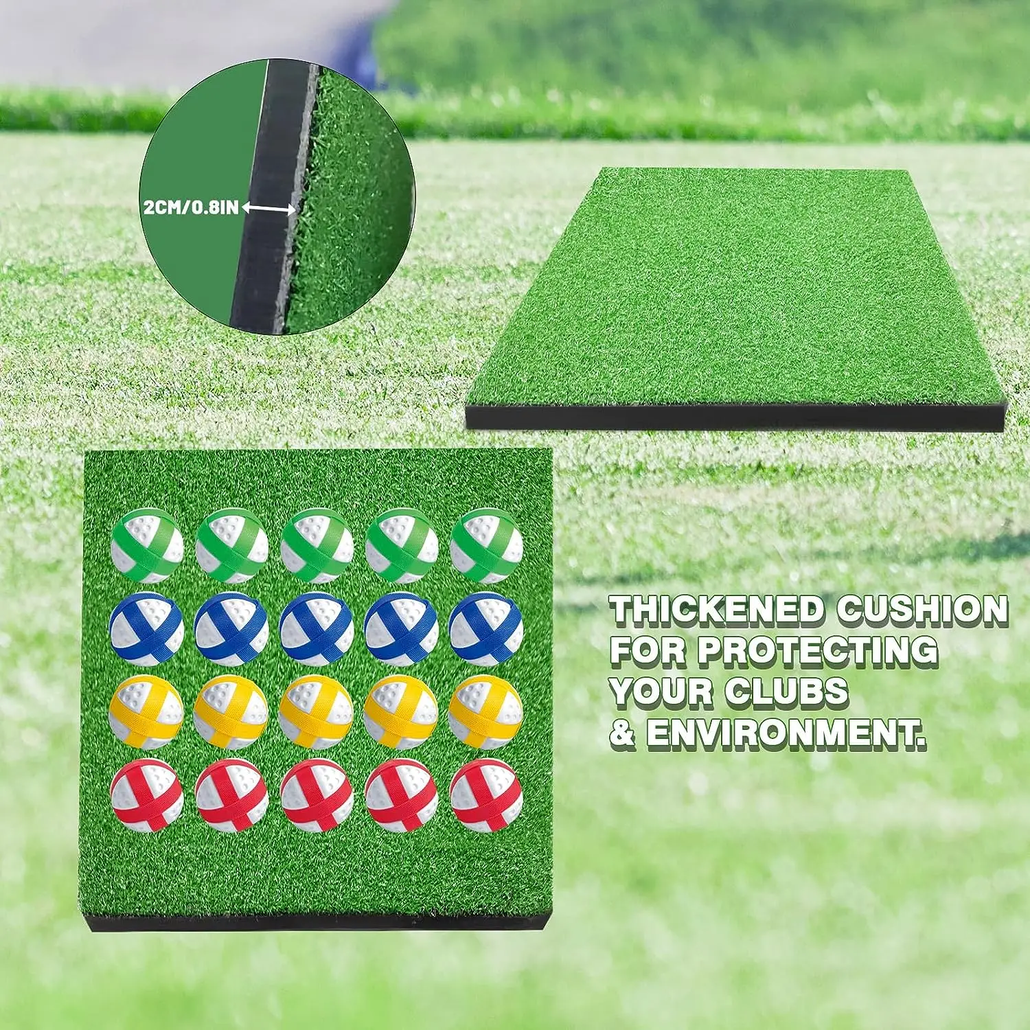 Kids Golf Chipping Game Set Golf Training Aid Battle Royale Golf Fun Practice Mat with Sticky Balls Outdoor Indoor Golf Toys 4
