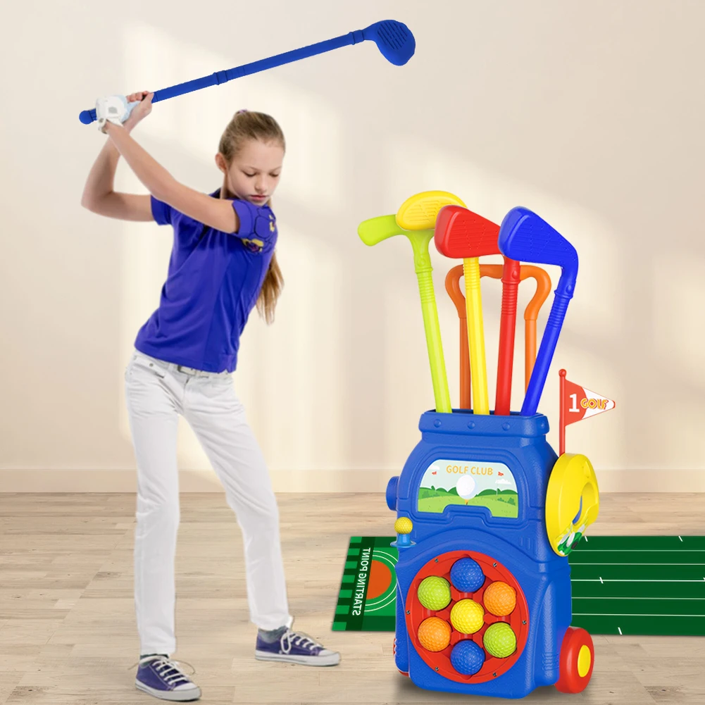 Kids Golf Set Includes 4 Golf Clubs 7 Golf Balls & Golf Cart Indoor and Outdoor Golf Toys Birthday Gift for 3/4/5/6 Year Old Kid: 3 - 5 Days Free Delivery Only UK