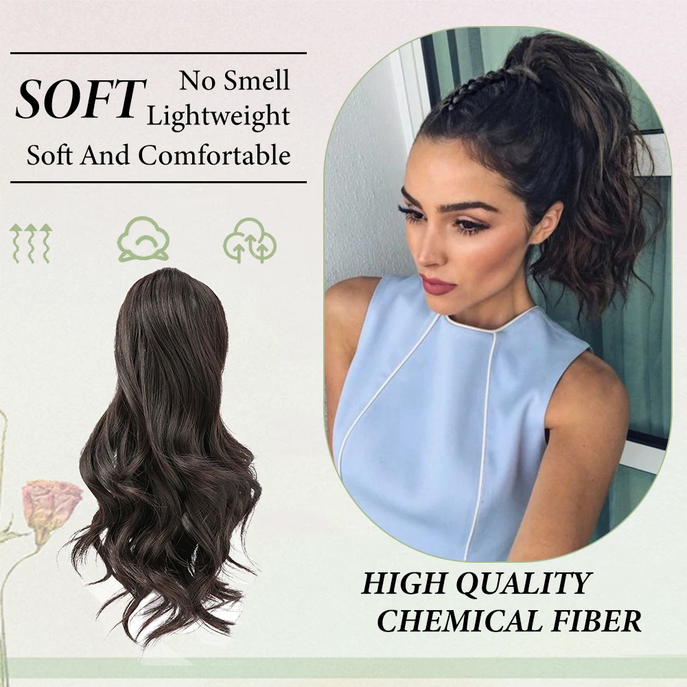 Short Ponytail Extension Claw Clip in Hairpiece Synthetic Ponytail Hair Extensions 10 Inch Short Curly Wavy for Women clip in ponytail hair extension,synthetic ponytail,synthetic hair accessories,clip in ponytail extensions