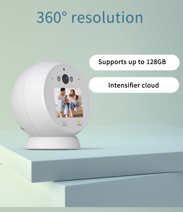 4MP PTZ Wifi Camera Video Call with 2.8 Inch IPS Screen Baby Cry Sound Detection Security IP Camera Baby Monitor iCSee