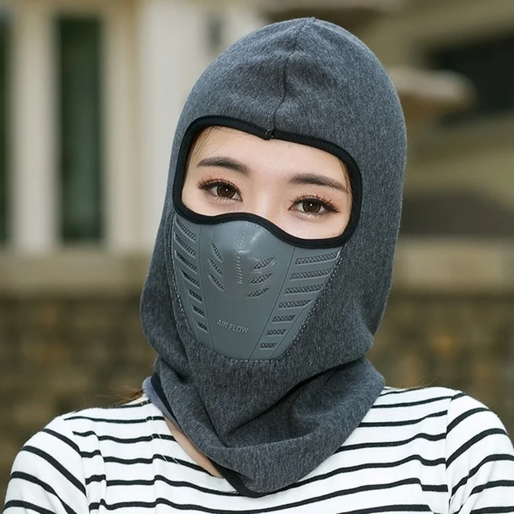 Bike Face Mask Outdoor Winter Warm Bicycle Bike Climbing Skiing Windproof Carbon Filter Thermal Fleece Balaclava Head Protector balaclava mask cycling headwear