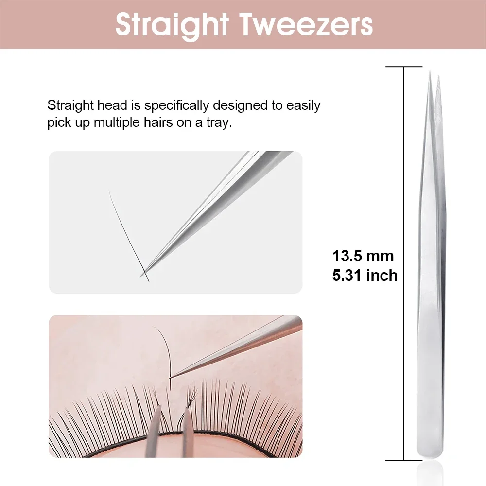 MASSCAKU Eyelash Tweezer Pinzas Pestañas Magnetic lashes Professional Eyelashes Women Make-up lash Kit Coating Makeup Tools 4