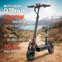 Trottinette électrique BOYUEDA Q7Pro Max, 3200W, double moteur, batterie 52V28AH, contrôle par application activé par NFC, pneus silencieux 1
