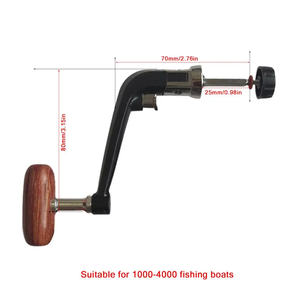Spinning Reel Handle Half-Metal Rocker Arm Fishing Spinning Reels Crank  Power Handle Replacement Parts With Plastic Rotatable - AliExpress
