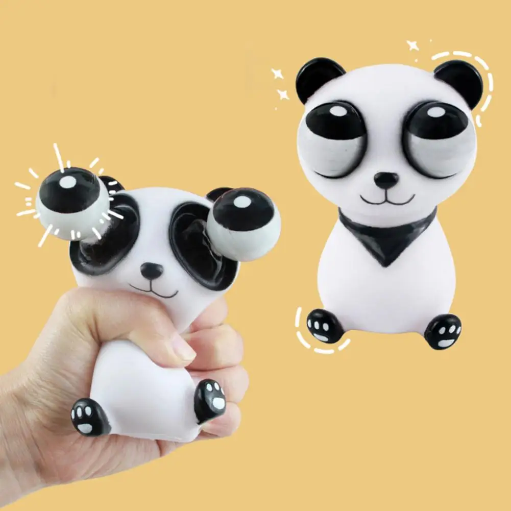 Big Eyes Panda Decompression Toy Animal Squeeze Antistress Toy Black White Panda Doll Stress Relief Pinch Slow Rebound Fun Toy 4