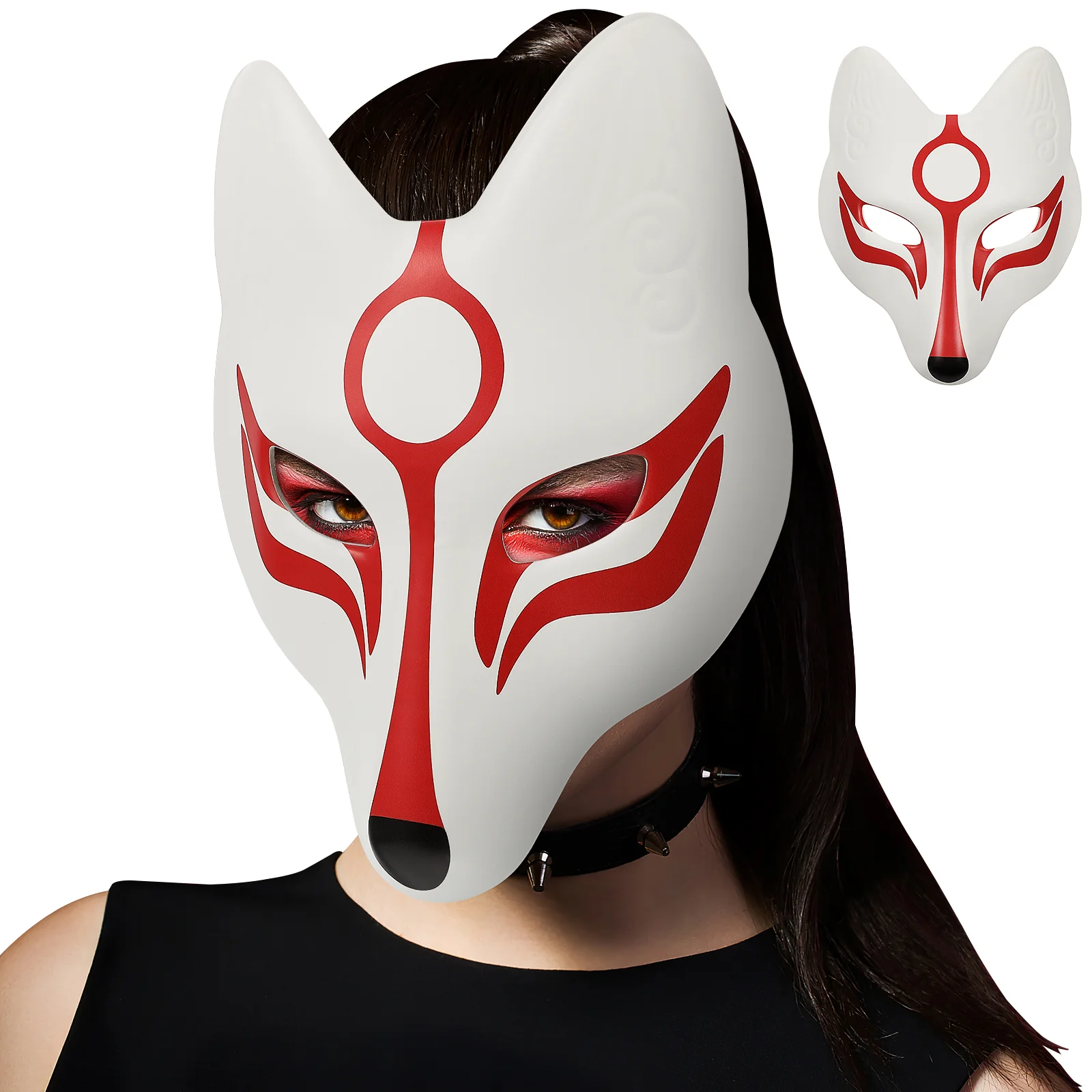 

DIY Unpainted Blank White Blank PU Fox Shape Face Fancy Dress Mask Halloween Party Masquerade Costume Cosplay Fancy Dress Mask