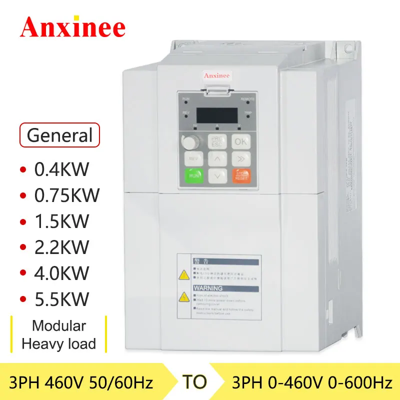 Anxinee Macchina Modulare Controllo Vettoriale Motore Trifase Regolatore 0.4/0.75/1.5/2.2/4.0/5.5 Kw 460V Trifase Vfd