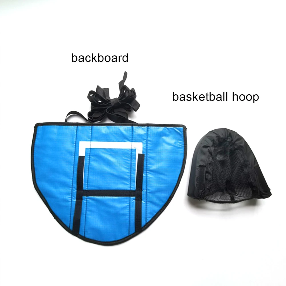 Trampoline Basketball Hoop Kit with Pump and Mini Ball Kids Sport Games Trampoline Accessory for and All Ages
