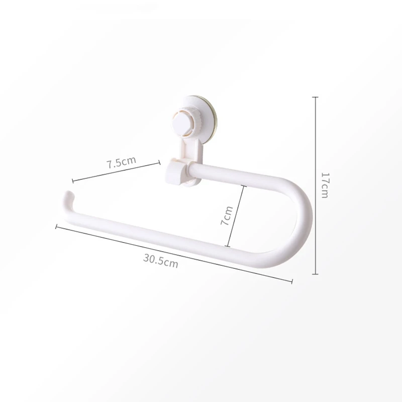 Suction Cup Towel Rack ABS Black/White No Punch Bathroom Towel Rack Storage 1PC towel rack