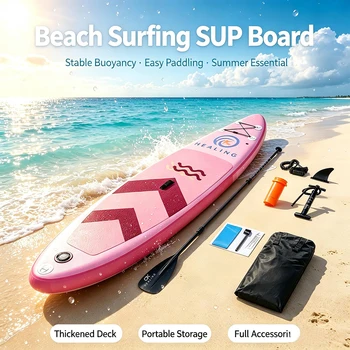 Tavola da SUP gonfiabile ultraleggera per surf in spiaggia con accessori SUP, pinne e pagaia