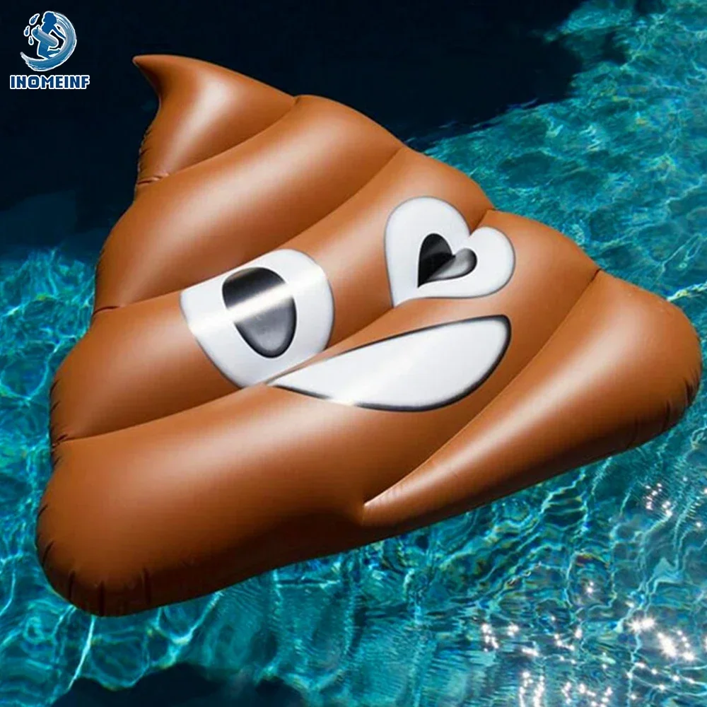 Poo Model Pool Floats Inflatable Swimming Mattress 160cm Water Park Ride-on Buoy Adult Swim Circle Fancy Lounger For Swimming Buoy Pool Floating Chair