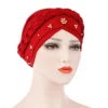 Lady Women Cancer Hat Chemo Cap Muslim Braid Head Scarf Turban Head Wrap Cover Ramadan Hair Loss Islamic Headwear Arab Fashion 6