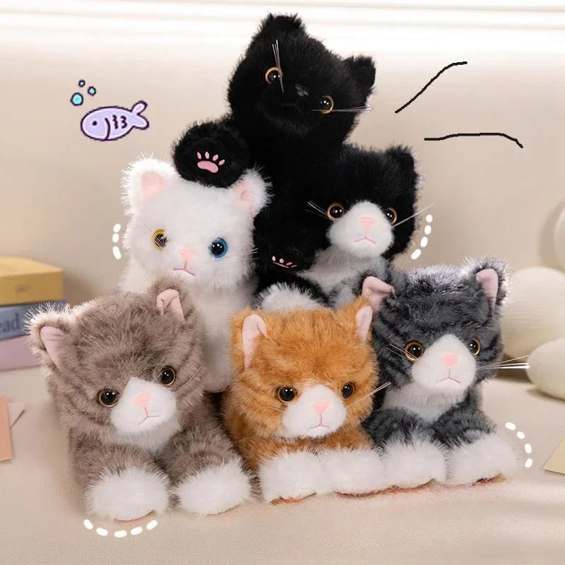 Realistic cat plush toy