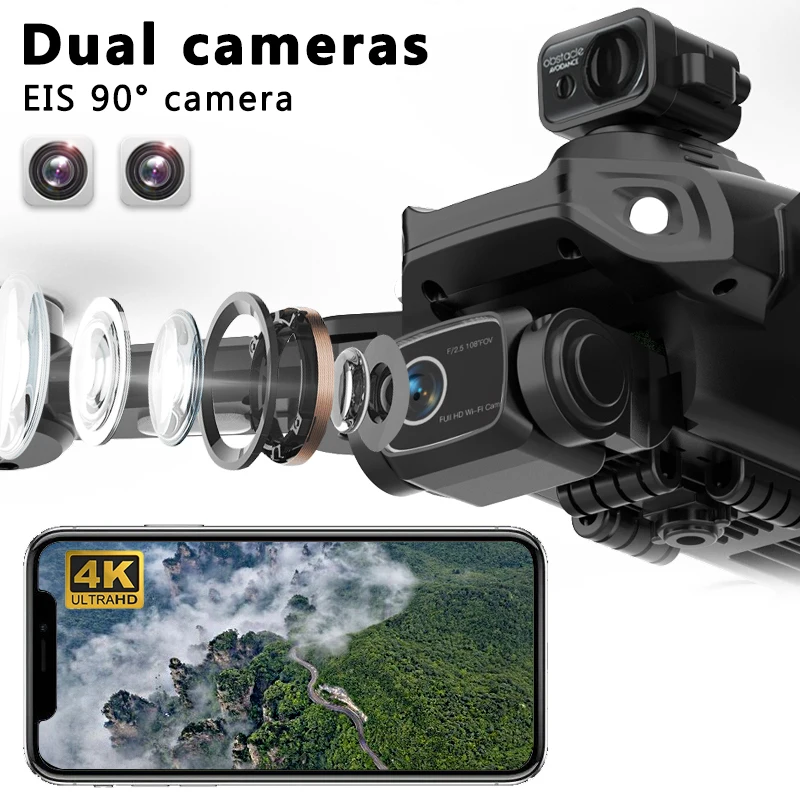 L900 Pro MAX 드론 카메라 GPS 포지셔닝, 4K 듀얼 HD 카메라, 5G 와이파이, FPV, 360 ° 장애물 회피, 브러시리스 RC 쿼드콥터 장난감