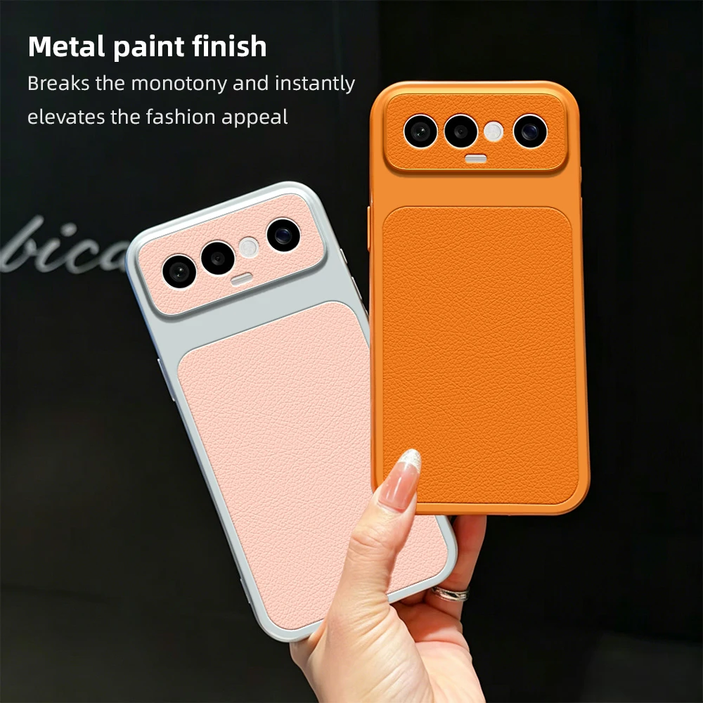 Luxury Matte Leather Case with Lens Protection