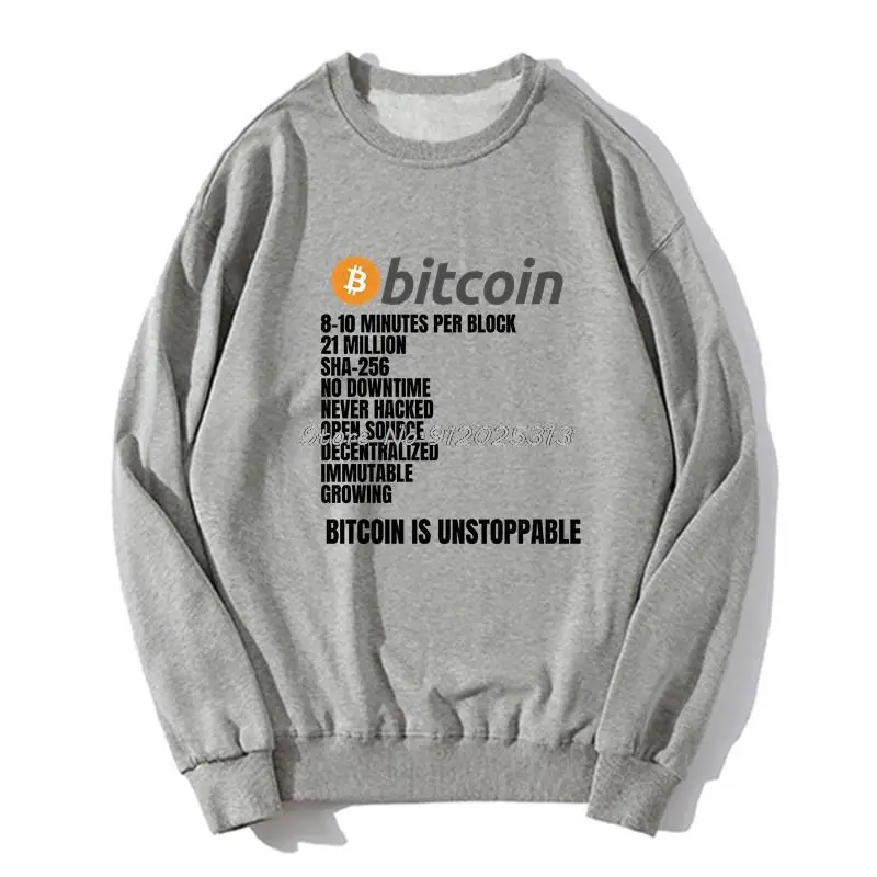 Bitcoin Hoodie 12 Years Later Facts Men Pullover Sweatshirts Hip Hop Spring Autumn Harajuku Streetwear