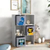 Qaba Children Toy Storage with 3 Storage Bins, Cute Animal Design, White 2