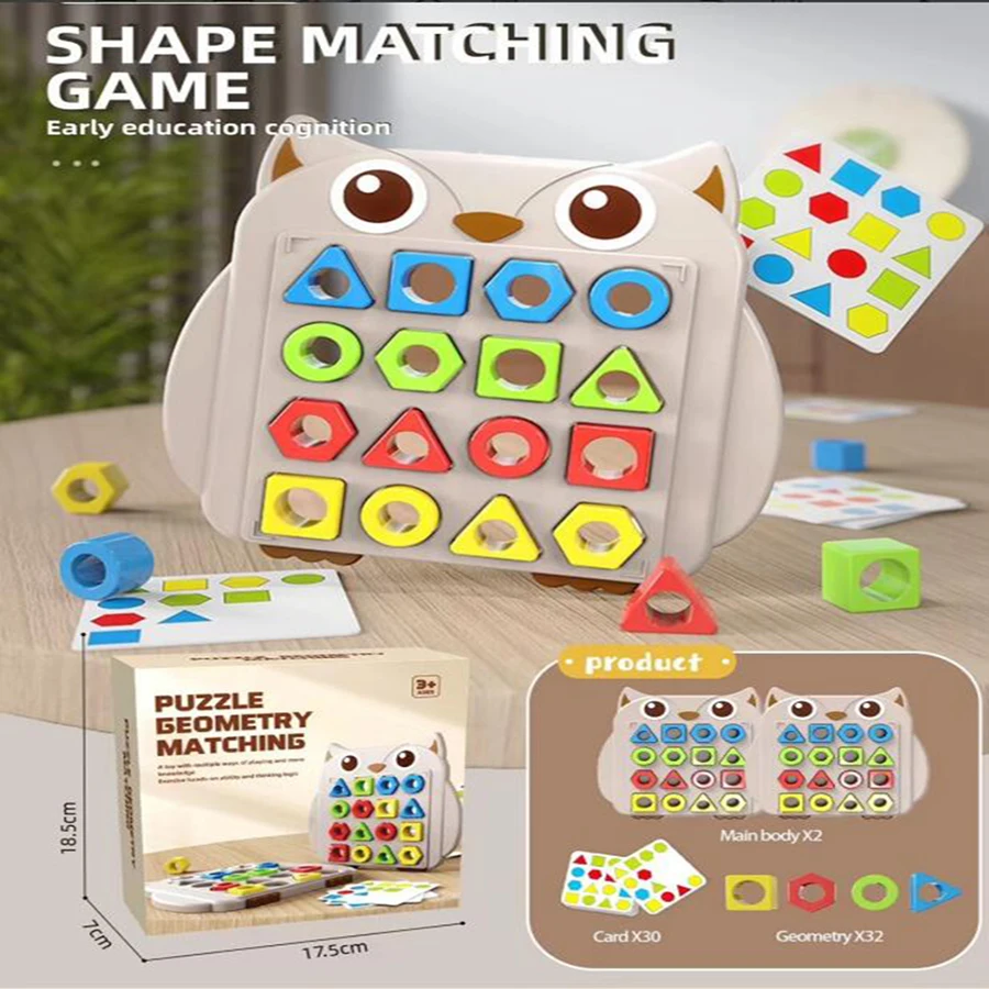 

Children'S Educational Geometric Shape Matching Toys Interactive Cartoon Matching Toys Fun Learning Parent-Child Bonding Gifts