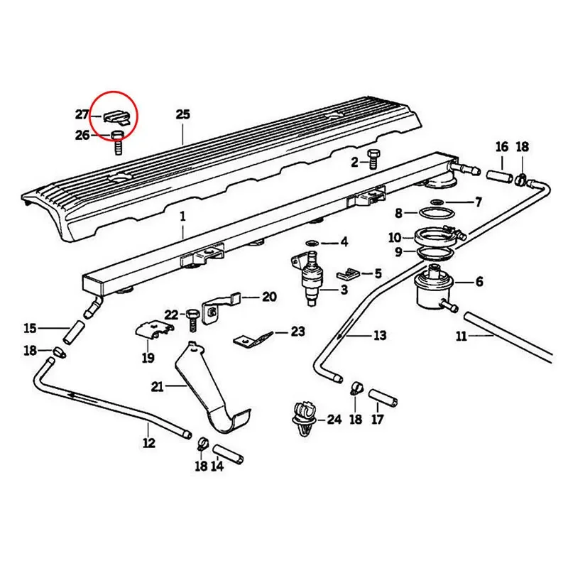 Engine Cylinder Head Cover Trim Valve Screw Small Cap Clip For BMW 3 5 7 Series E36 E46 E34 E39 E60 E38 E65 X3 X5 Z3 Z4