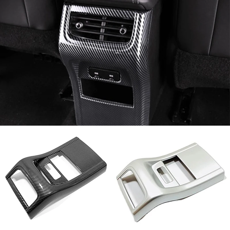 

For GWM Great Wall Tank 300 2022-2023 ABS Carbon Car armrest box rear anti kick air outlet decorative frame sticker accessories