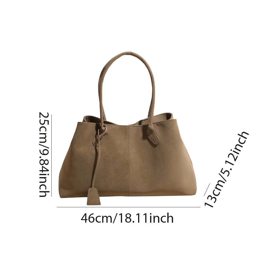 Women Pu Vintage Casual Tote Bag Commute Handbags Shoulder Bag Top Handle Bag for Work Shopping Travel