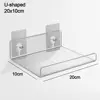 Bathroom Transparent Shelf Wall Free-Punch Storage Rack Durable Cosmetic Storage Bookshelf Partition Cabinet Organizer 2