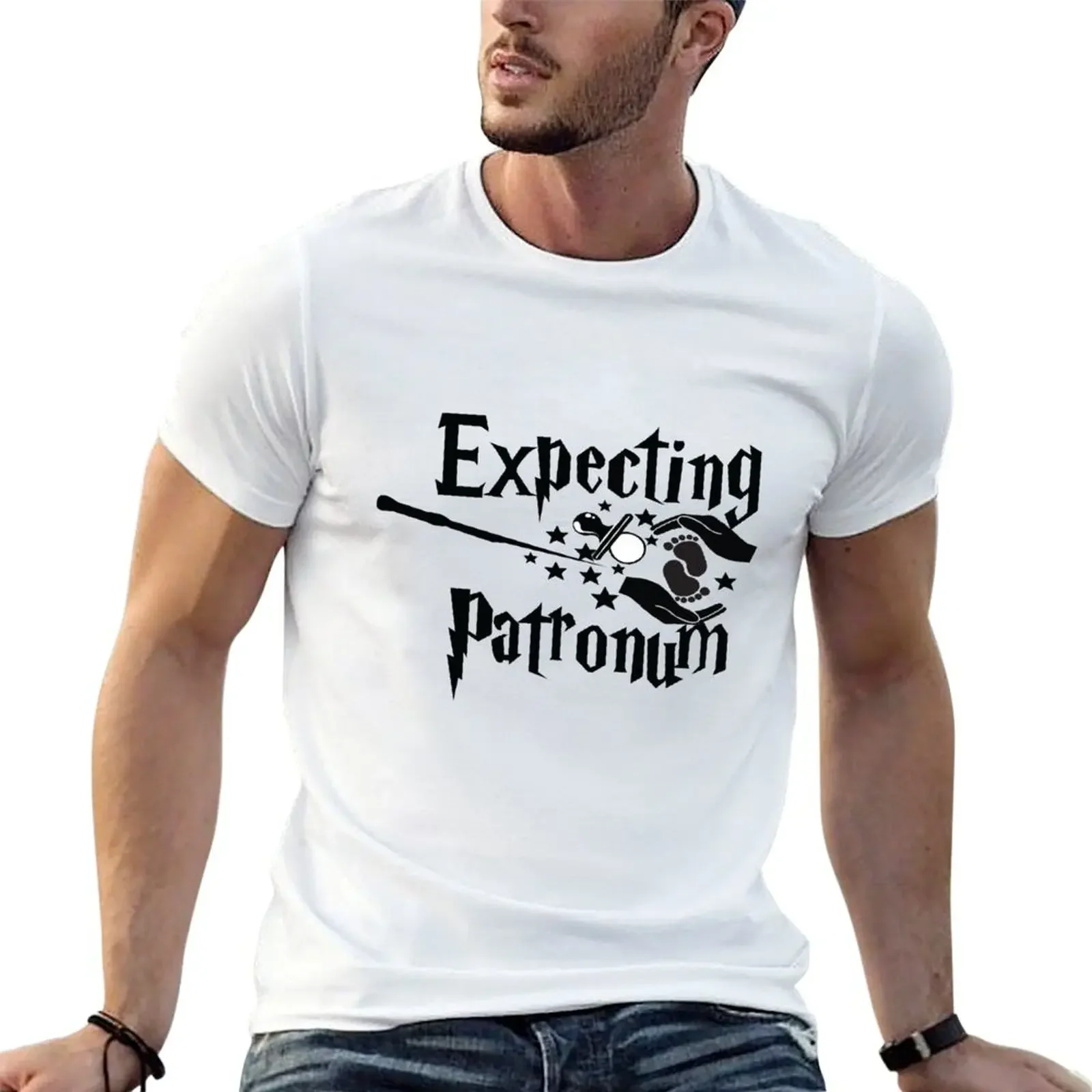 

Expecting Patronum T-shirt sports fans blacks funnys slim fit t shirts for men