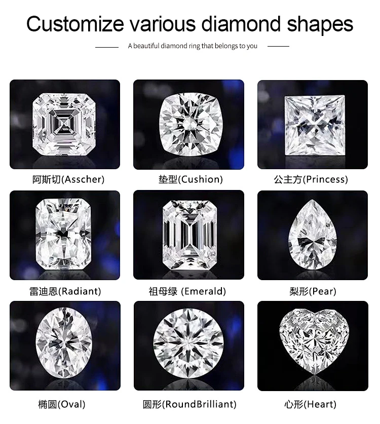 Heart Shape 6A Grade D Color Moissanita Pass Diamond Tester With GRA Certificate Loose Moissanite Stone