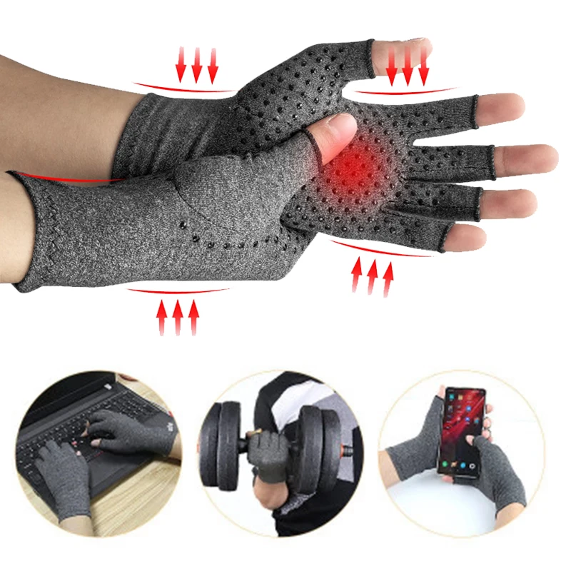 1 Pairs Arthritis Gloves Touch Screen Gloves Anti Arthritis Therapy Compression Gloves and Ache Pain Joint Relief Winter Warm