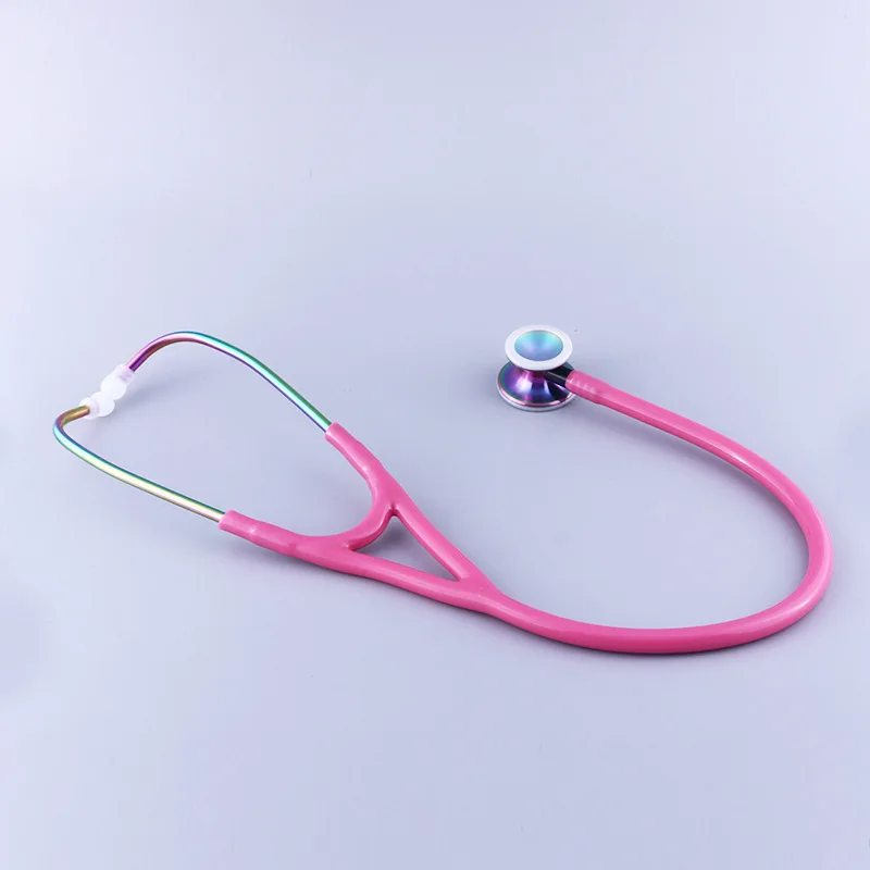 Classic Rainbow Color Medical Portable Professional Clinical Cute Cardiology Stethoscope Health Tool for Nurse Doctor Students